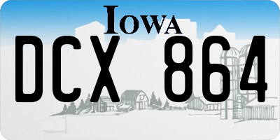 IA license plate DCX864