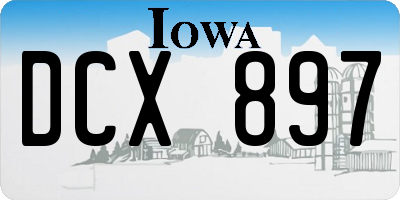 IA license plate DCX897