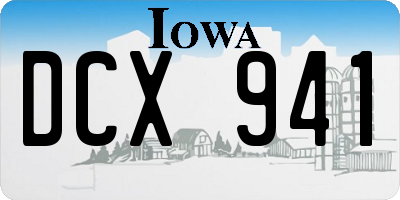 IA license plate DCX941