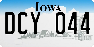 IA license plate DCY044
