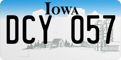 IA license plate DCY057