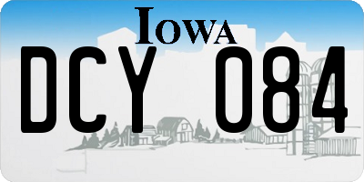 IA license plate DCY084