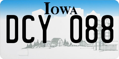 IA license plate DCY088