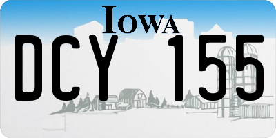 IA license plate DCY155