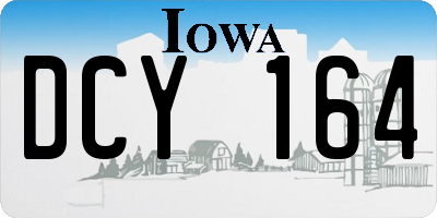 IA license plate DCY164