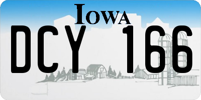 IA license plate DCY166