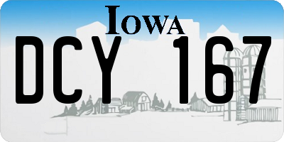 IA license plate DCY167