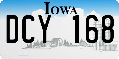 IA license plate DCY168