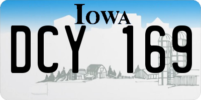 IA license plate DCY169