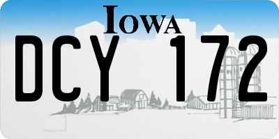 IA license plate DCY172