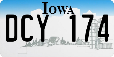 IA license plate DCY174
