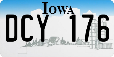 IA license plate DCY176