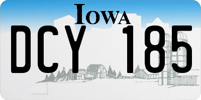 IA license plate DCY185