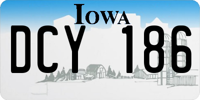 IA license plate DCY186