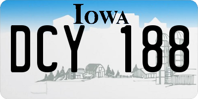 IA license plate DCY188