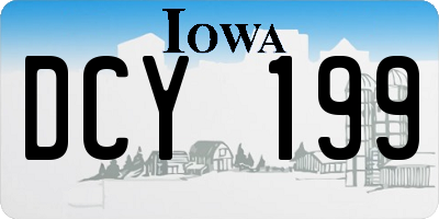 IA license plate DCY199