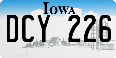 IA license plate DCY226