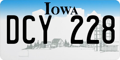 IA license plate DCY228