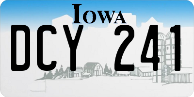 IA license plate DCY241