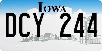 IA license plate DCY244