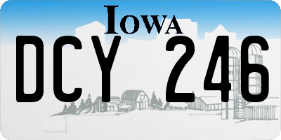 IA license plate DCY246