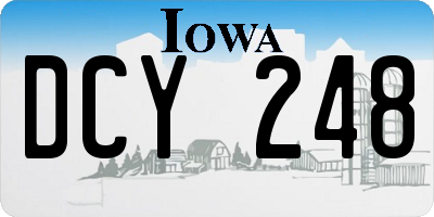 IA license plate DCY248