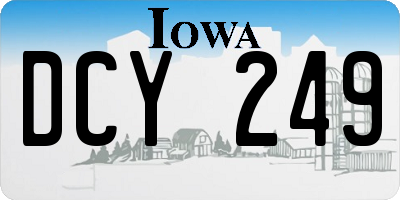 IA license plate DCY249