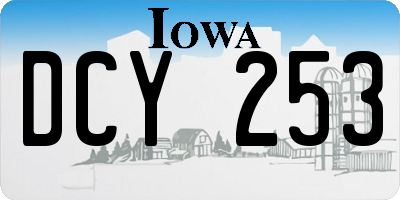 IA license plate DCY253