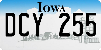 IA license plate DCY255