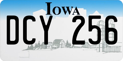 IA license plate DCY256