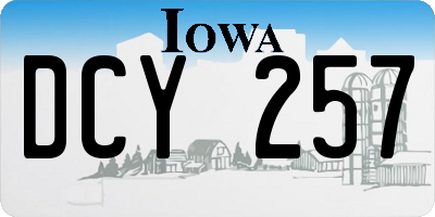 IA license plate DCY257