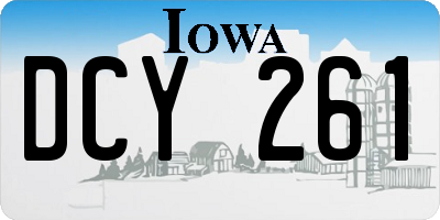 IA license plate DCY261