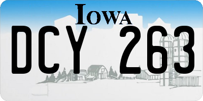 IA license plate DCY263