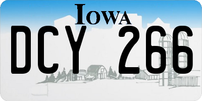IA license plate DCY266