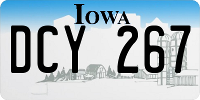 IA license plate DCY267