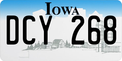 IA license plate DCY268