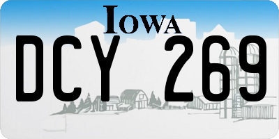 IA license plate DCY269