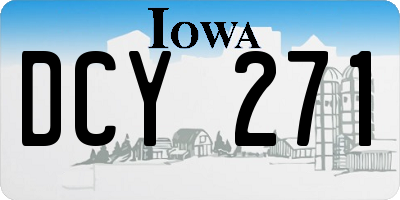 IA license plate DCY271