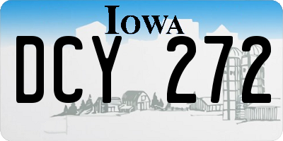 IA license plate DCY272