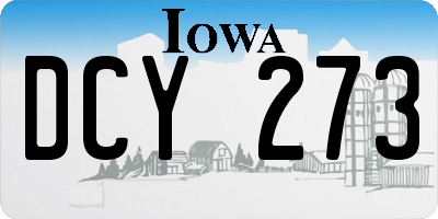 IA license plate DCY273