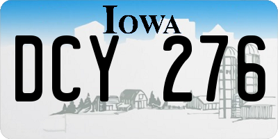 IA license plate DCY276