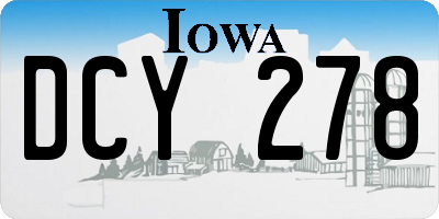 IA license plate DCY278