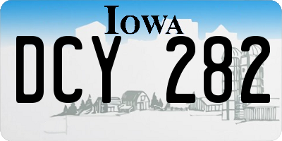 IA license plate DCY282