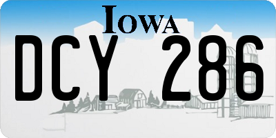 IA license plate DCY286