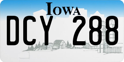 IA license plate DCY288