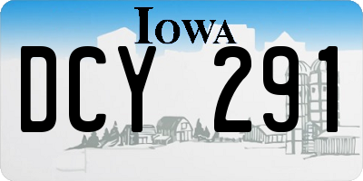 IA license plate DCY291