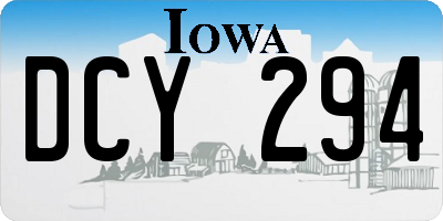 IA license plate DCY294