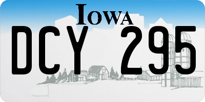 IA license plate DCY295