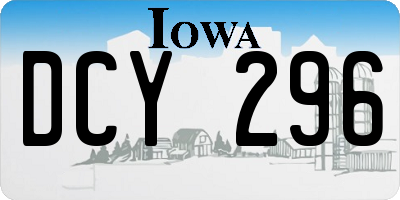 IA license plate DCY296
