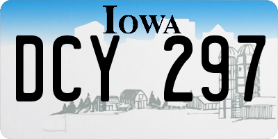 IA license plate DCY297